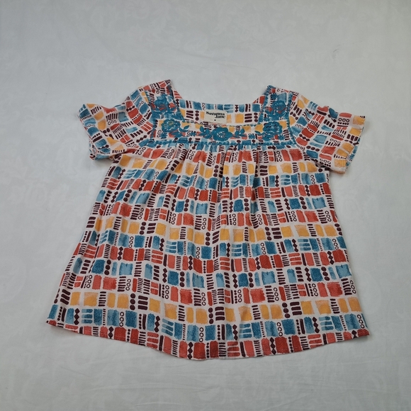 Savanna Jane Floral Embroidered Vibrant Printed Top Size M - Picture 8 of 11